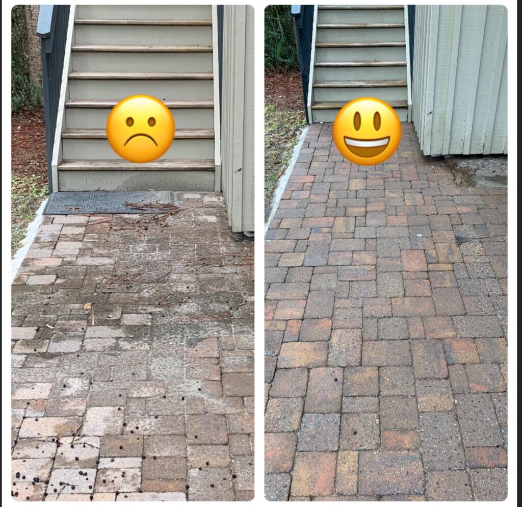 Power Washing Patio Pavers